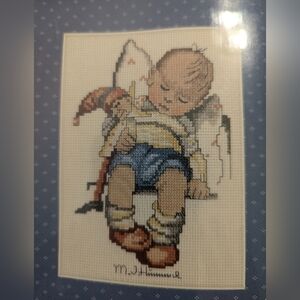 Vintage Counted Cross Stitch Weekenders Sleepy Time by M.I. Hummel Includes Mat